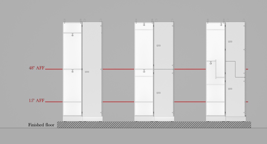 hybrid single tier locker ada compliant