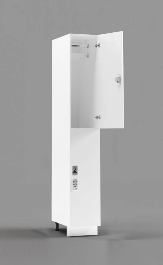 White 2-Tier Locker