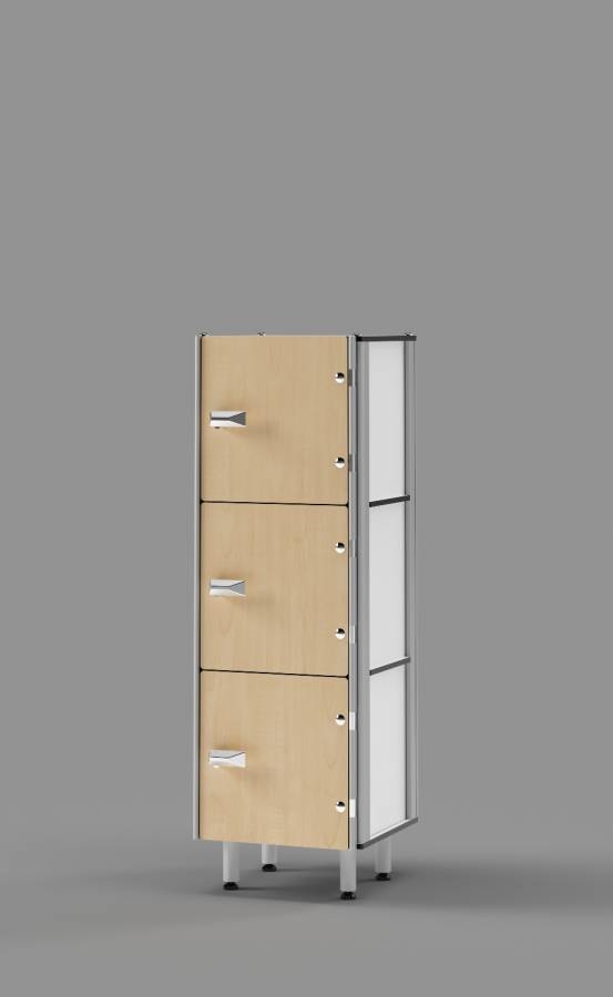 Manitoba Maple Console 3-tier Locker 36'' High