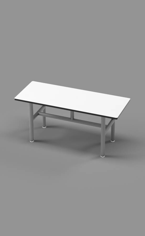 White Single Free Standing Bench