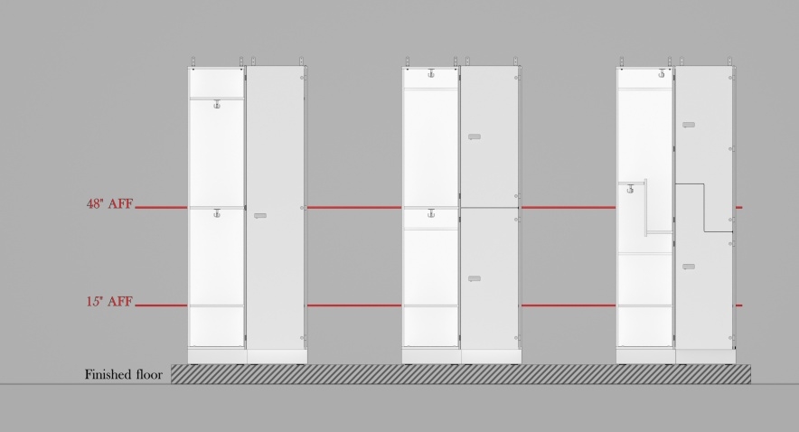 ADA Compliant Hybrid Single Tier Locker