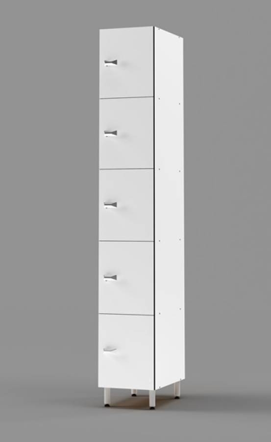 White 5-Tier Locker