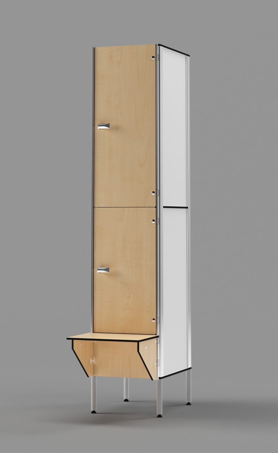 Signature Phenolic Lockers 2-Tier Locker With Bench