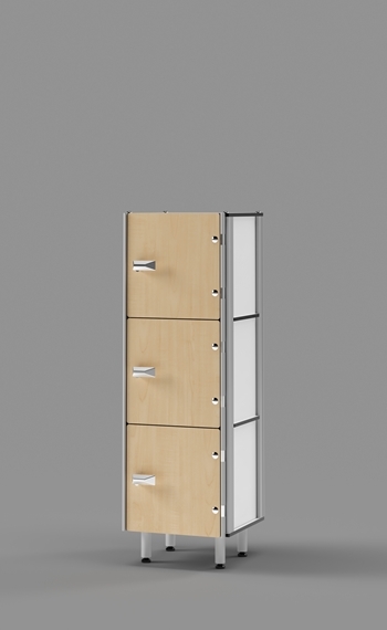 Signature Phenolic Lockers Console 3-tier Locker 36'' High