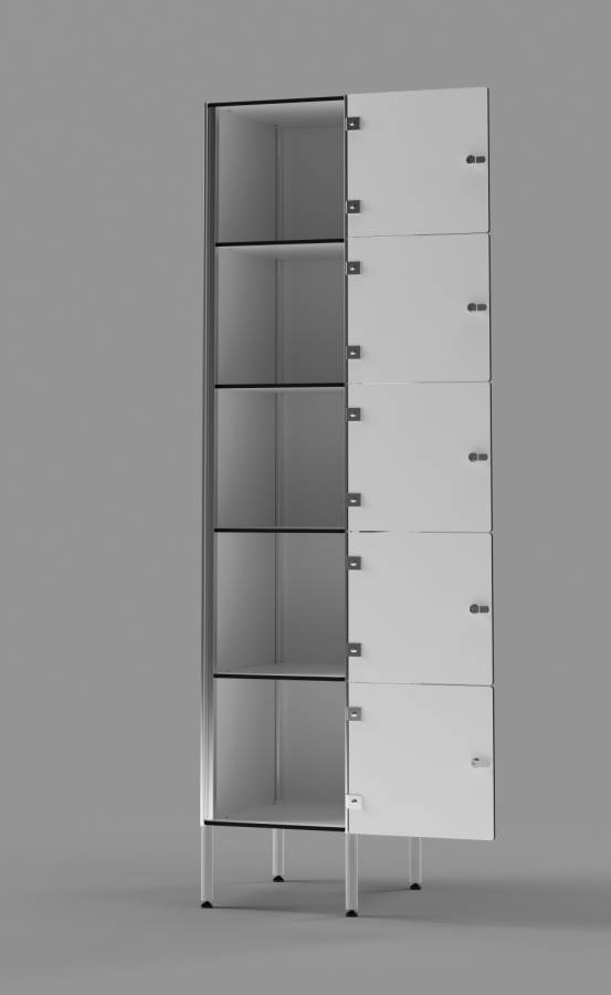 White 5-Tier Locker