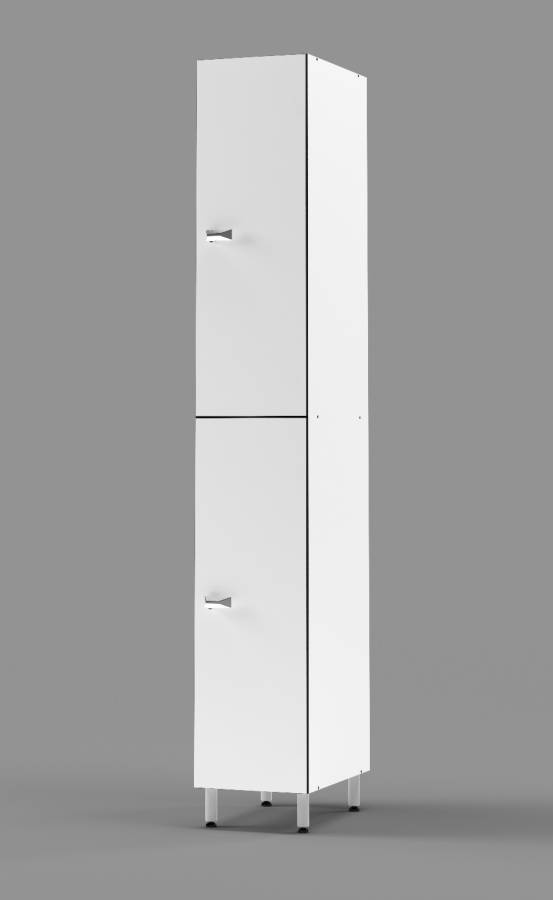 White 2-Tier Locker