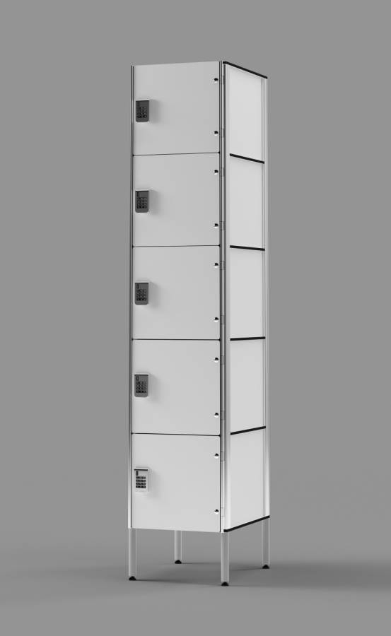 White 5-Tier Locker