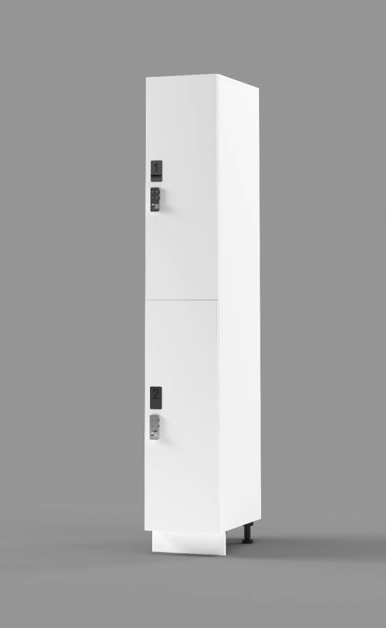 White 2-Tier Locker