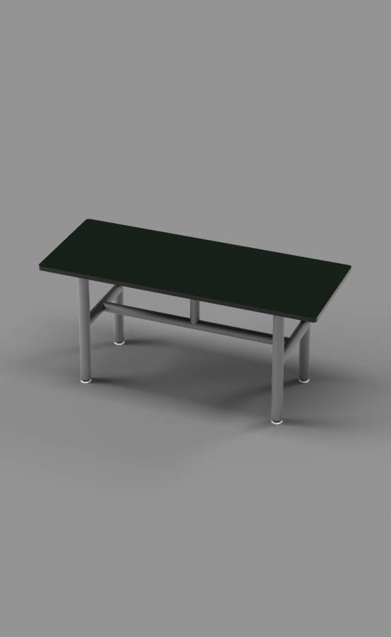 Black Single Free Standing Bench